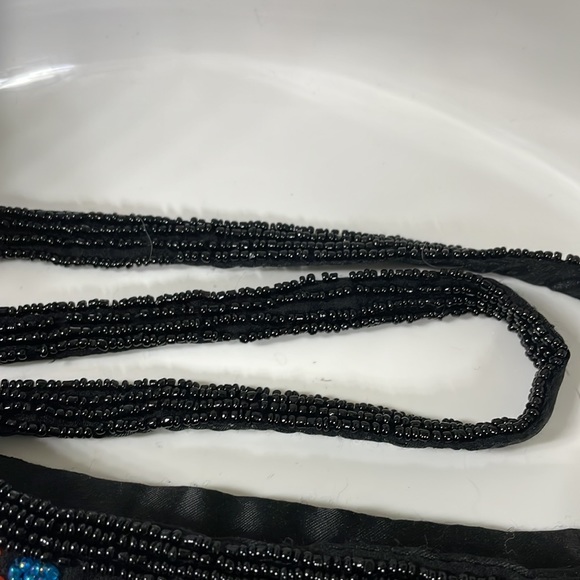 Beaded purse. New condition . Beautiful colors . 10 width / 6 length / 12 strap - Picture 2 of 6